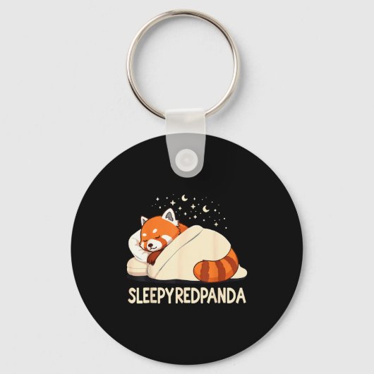 Red Panda Sleep Pajamas Schlüsselanhänger (Vorderseite)
