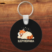 Red Panda Sleep Pajamas Schlüsselanhänger (Vorderseite)