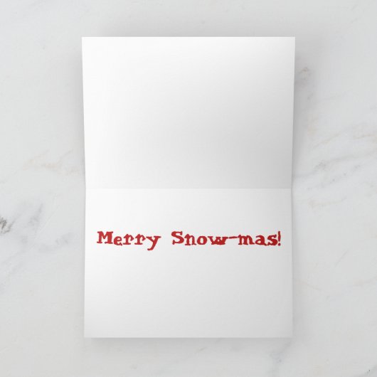 Red Panda Snow Feiertagskarte (Innenseite)