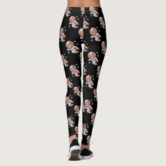 Red Panda Space Astronaut Leggings (Rückseite)