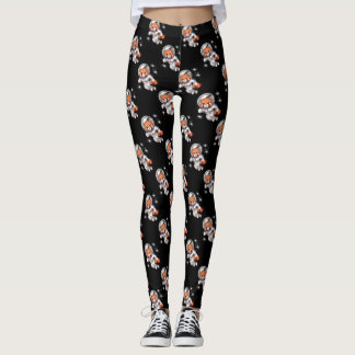 Red Panda Space Astronaut Leggings