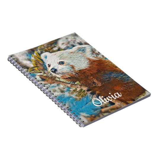 Red Panda Spiral Notebook Notizblock (Rechte Seite)