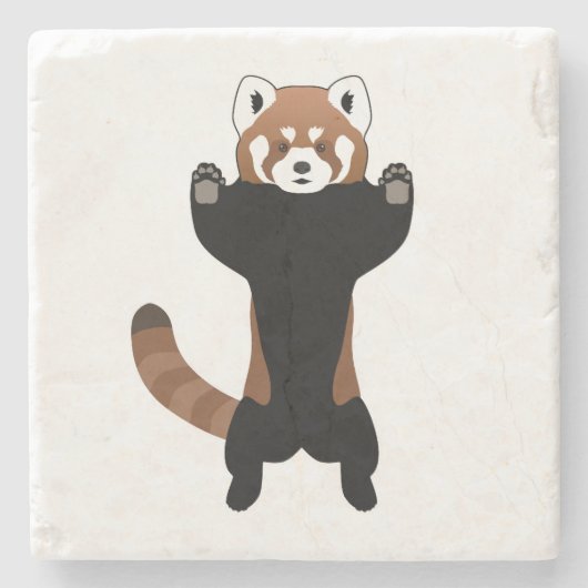 Red Panda Steinuntersetzer (Vorderseite)