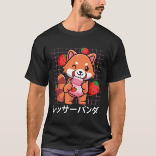 Red Panda Strawberry Milkshake Funny Red Panda Lov T-Shirt