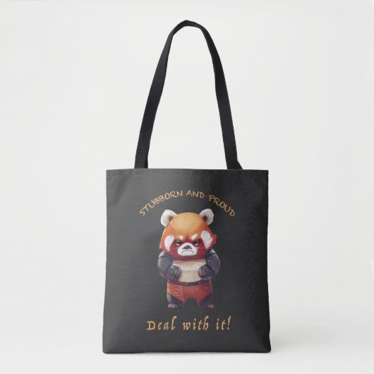 Red Panda Stubborn kümmert sich um Niedlichen und Tasche (Vorderseite)