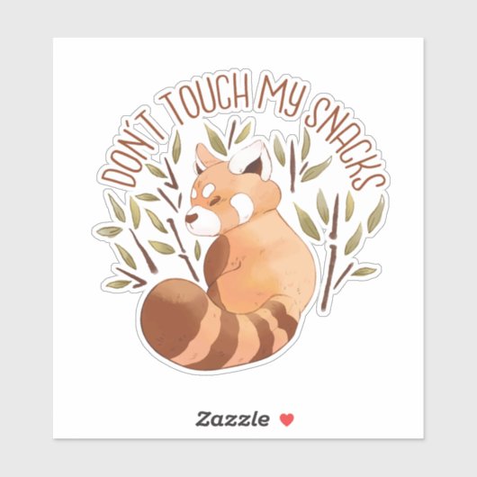RED PANDA SÜSSE TIER TOUCH MEINE SNACKS NICHT AUFKLEBER (Blatt)