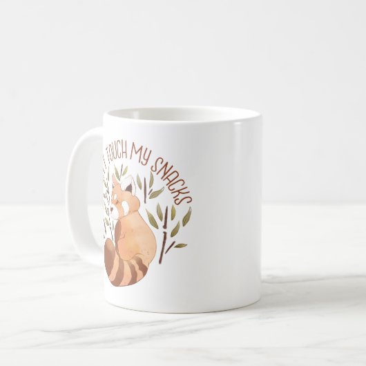 RED PANDA SÜSSE TIER TOUCH MEINE SNACKS NICHT KAFFEETASSE (Vorderseite Links)