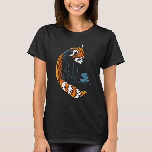 Red Panda Tattoo-Stil T-Shirt (Vorderseite)