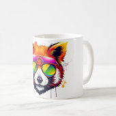 Red Panda trägt Aviators Kaffeetasse (VorderseiteRechts)