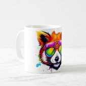 Red Panda trägt Aviators Kaffeetasse (Vorderseite Links)