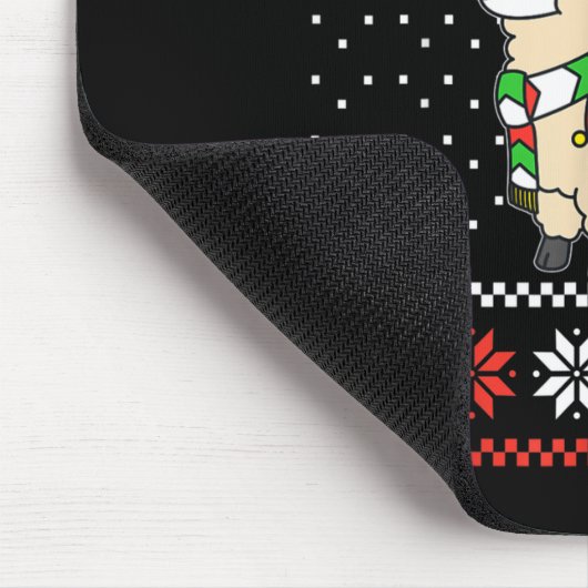 Red Panda Ugly Christmas Sweater Reindeer Llama Ri Mousepad (Ecke)
