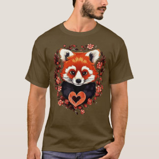 Red Panda Valentine Day T-Shirt