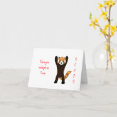 Red Panda Valentine's Day Card Karte (Gelbe Blume)