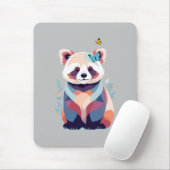 Red Panda Vector Malerei Adorable Fun Animal Play Mousepad (Mit Mouse)