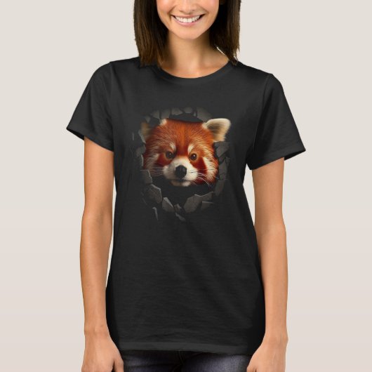 Red Panda Wall Artwork Animal Red Panda T-Shirt (Vorderseite)