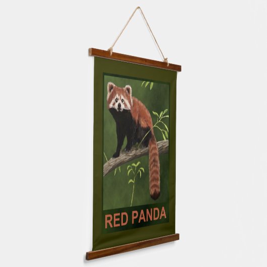 Red Panda Wandteppich Mit Holzrahmen (Gewinkelt)
