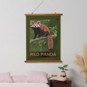 Red Panda Wandteppich Mit Holzrahmen (Schlafzimmer)