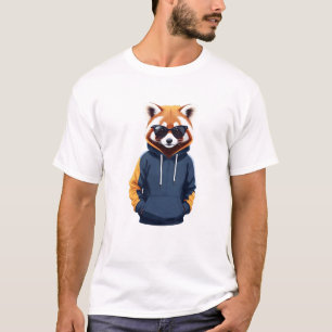 Red Panda Wear Hoodie Funny Cool Animal Music T-Shirt