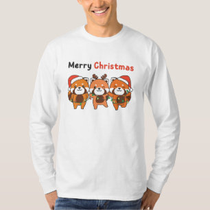 Red Panda Weihnachten Red Pandas Frohe Weihnachten T-Shirt