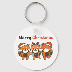 Red Panda Weihnachten Red Pandas Frohe Weihnachtss Schlüsselanhänger