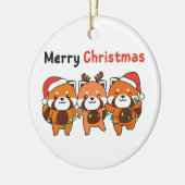 Red Panda Weihnachten Red Pandas Merry Christmas C Keramik Ornament (Links)