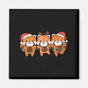 Red Panda Weihnachten Tiere Niedlich Red Pan Magnet