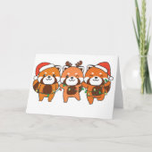 Red Panda Weihnachten Tiere Niedlich Red Pandas Ho (Vorderseite)