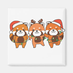 Red Panda Weihnachten Tiere Niedlich Red Pandas Ma Magnet