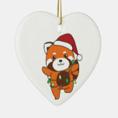 Red Panda Weihnachten Winter Tiere Red Pandas Cera Keramik Ornament (Rechts)