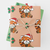 Red Panda Weihnachten Wintertiere Urlaub Pandas Geschenkpapier Set (Beispiel)