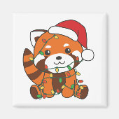 Red Panda Weihnachts Winter Animals Red Pandas Mag Magnet (Vorne)