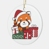 Red Panda Weihnachtsgeschenk Winter Red Pandas Ker Keramik Ornament (Links)