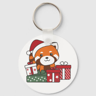 Red Panda Weihnachtsgeschenk Winter Red Pandas Key Schlüsselanhänger