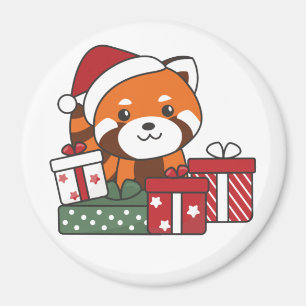Red Panda Weihnachtsgeschenk Winter Red Pandas Mag Magnet