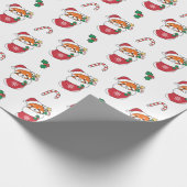 Red Panda Weihnachtsschnee Wintertiere Panda Geschenkpapier (Ecke)