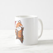 Red Panda Weihnachtsschnee Wintertiere Pandas Kaffeetasse (VorderseiteRechts)