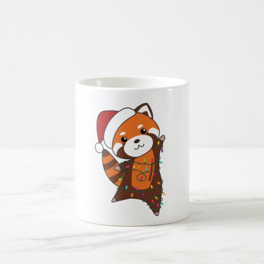 Red Panda Weihnachtsschnee Wintertiere Pandas Kaffeetasse (Mittel)