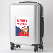 Red Panda Weihnachtsschnee Wintertiere Pandas Sti Aufkleber (Koffer)