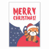 Red Panda Weihnachtsschnee Wintertiere Pandas Sti Aufkleber (Vorderseite)