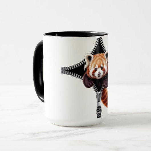 Red Panda with zipper Tasse (Vorderseite Links)