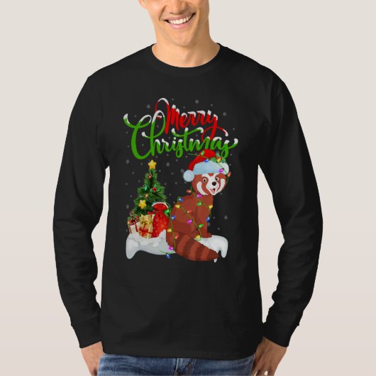 Red Panda   Xmas Decorations Santa Red Panda Chris T-Shirt (Vorderseite)
