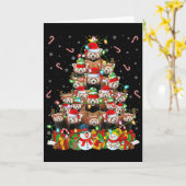 Red Panda Xmas Lighting Tree Santa Red Panda Chris Karte (Gelbe Blume)