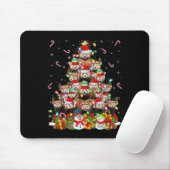 Red Panda Xmas Lighting Tree Santa Red Panda Chris Mousepad (Mit Mouse)