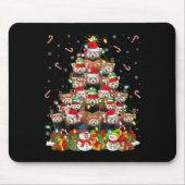 Red Panda Xmas Lighting Tree Santa Red Panda Chris Mousepad (Vorne)