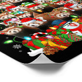 Red Panda Xmas Lighting Tree Santa Red Panda Chris Poster (Ecke)