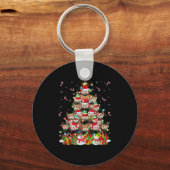 Red Panda Xmas Lighting Tree Santa Red Panda Chris Schlüsselanhänger (Vorderseite)