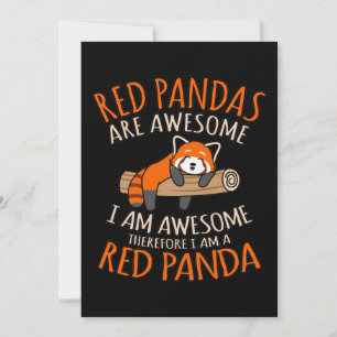 Red Pandas Are Awesome Cute Pet Animal Panda Lover Dankeskarte