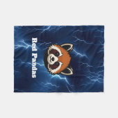 Red Pandas Custom Fleece Blanket (Vorderseite (Horizontal))