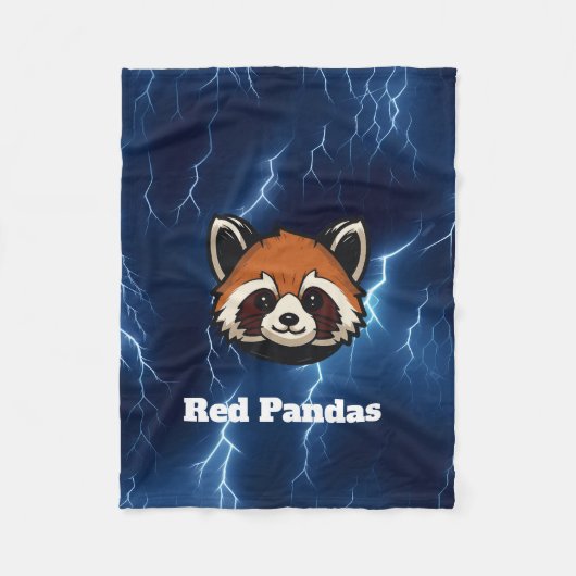 Red Pandas Custom Fleece Blanket (Vorderseite)