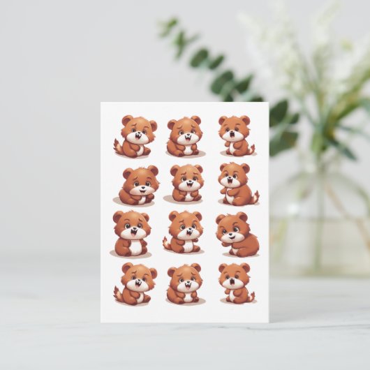 Red Pandas Feiertagspostkarte (Stehend Vorderseite)